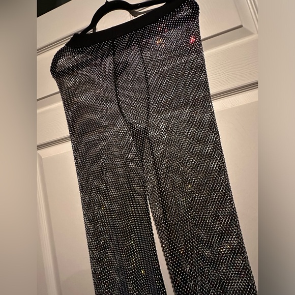 Steve Madden Shimmering Threaded Mesh Pants - Picture 4 of 6